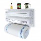 Dispenser triplo da cucina per rotolo carta, carta alluminio, pellicola alimenti cod.5821