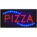 Tabella luminosa a led con scritta Pizza