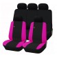 Coprisedili auto universali Racing nero - fucsia