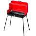 Barbecue rettangolare basso con paravento