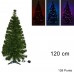 ALBERO DI NATALE 120cm CON FIBRA OTTICA MULTICOLOR VERDE 138 PUNTE cod.6440