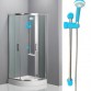 COLONNINA UNIVERSALE ASTA SALISCENDI AZZURRO IN PVC CON DOCCIA MONOGETTO RILUX