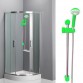 COLONNINA UNIVERSALE ASTA SALISCENDI VERDE IN PVC CON DOCCIA MONOGETTO RILUX