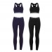 COMPLETO SPORTIVO TOP + LEGGINGS DA DONNA MOD. GIVOVA BLU o NERO A SCELTA