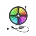 STRISCIA LED COLORI RGB CAVO USB CON TELECOMANDO CONTROLLER BLUETOOTH LUCI LED DECORAZIONE 2M_1117 