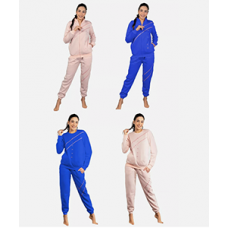 GIVOVA HOMEWEAR TUTA COMPLETA DA DONNA, COMPLETO IN POLIESTERE LUNGO ZIP