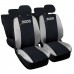 Coprisedili Auto Compatibili 3008 Hybrid Nero/Grigio Chiaro | Made In Italy | Set CopriSedile Anteriori e Posteriori | Copri Poggiatesta Incluso | Accessori Interni