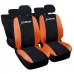 COPRISEDILI AUTO COMPATIBILI ECOSPORT VERSIONE HYBRID FODERE NERO ARANCIO