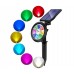 faretto led da esterno con pannello solare rgb giardino picchetto wg-092