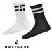 NAVIGARE SPORT SOCKS CALZINI SPUGNA COLLO ALTO 4 PAIA TG NERO O BIANCO 