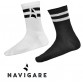 NAVIGARE SPORT SOCKS CALZINI SPUGNA COLLO ALTO 4 PAIA TG NERO O BIANCO 